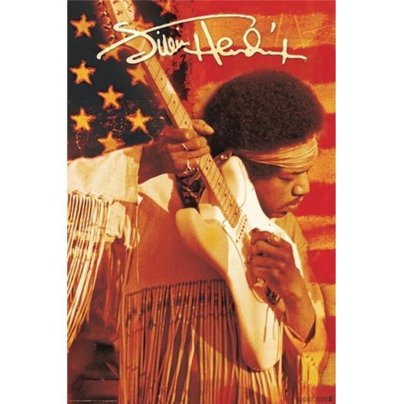 Jimi Hendrix - Flag Poster 24x36 inches